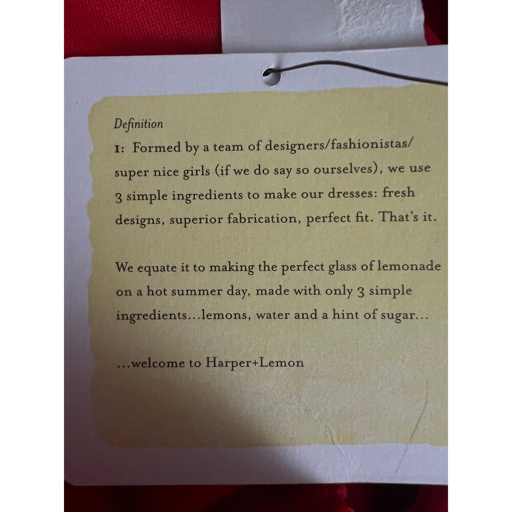 New Harper & Lemon Red Bodycon Dress Size Large Sleeveless Zipper Back Closure - Picture 9 of 11